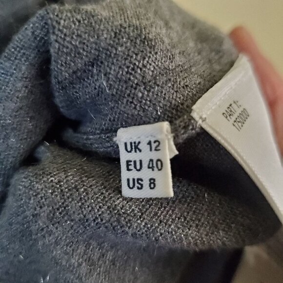 Whistles Sparkle Sweater Gray Subtle Sparkle Size 8 - Picture 10 of 10